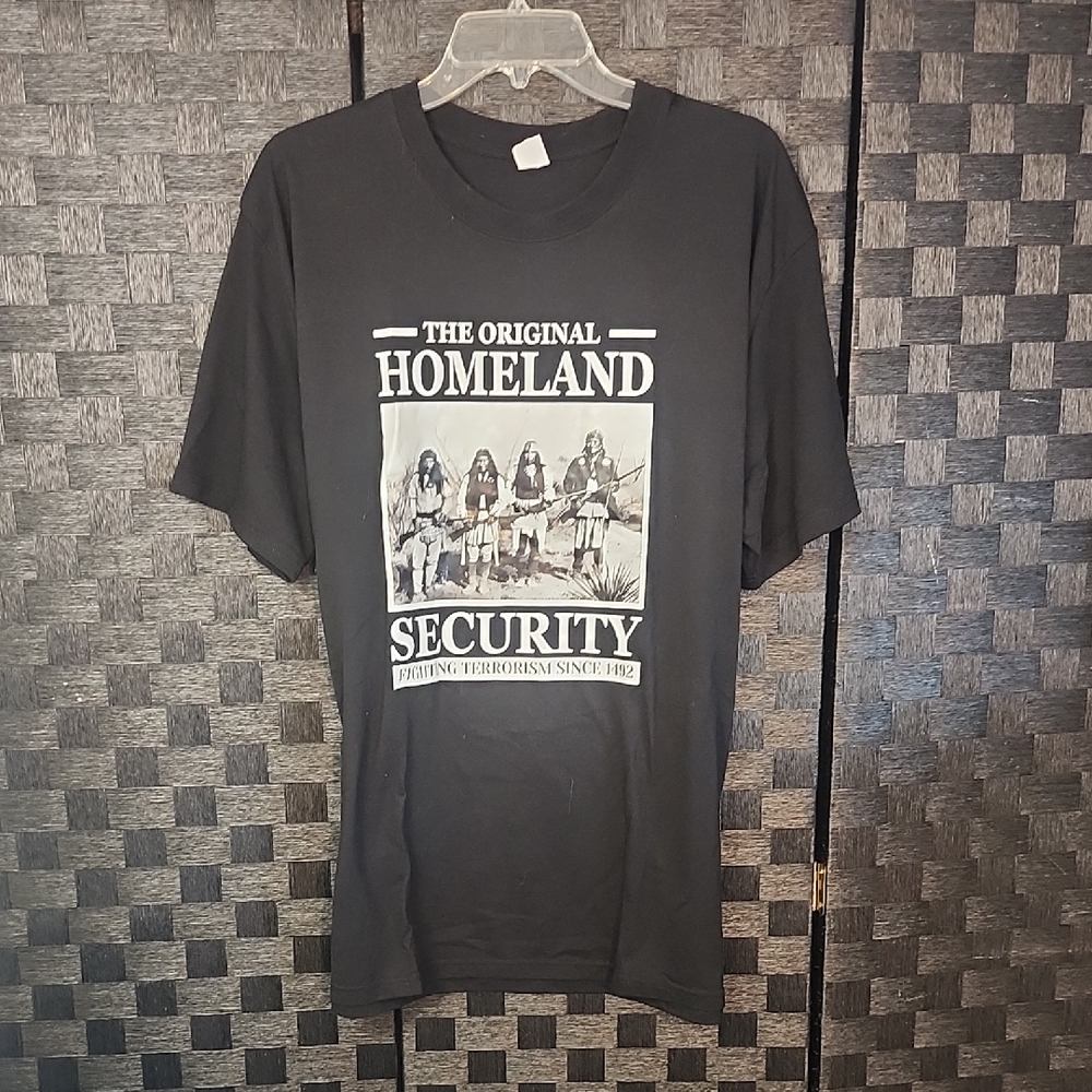 Black Graphic Tee - Homeland Security Design